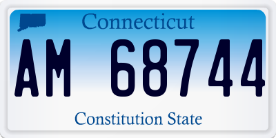 CT license plate AM68744