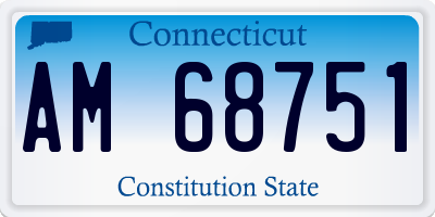 CT license plate AM68751