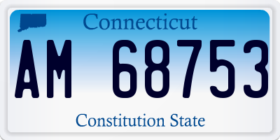 CT license plate AM68753