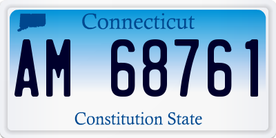 CT license plate AM68761