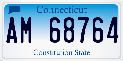 CT license plate AM68764