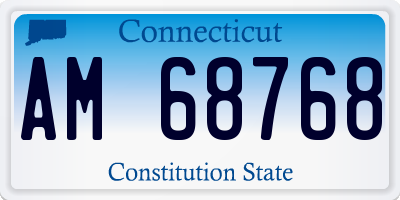 CT license plate AM68768