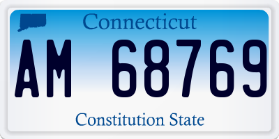 CT license plate AM68769