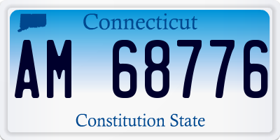 CT license plate AM68776