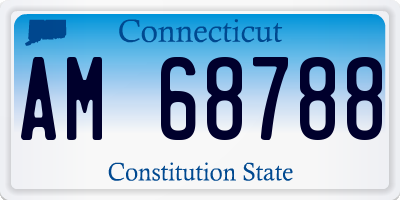 CT license plate AM68788