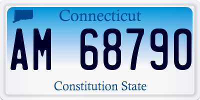 CT license plate AM68790