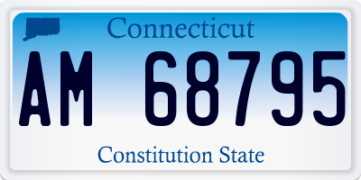 CT license plate AM68795