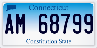CT license plate AM68799