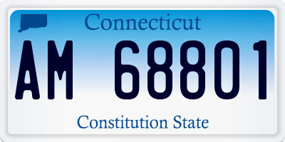 CT license plate AM68801