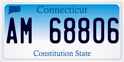 CT license plate AM68806
