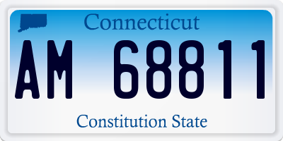 CT license plate AM68811