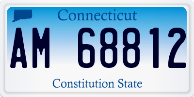 CT license plate AM68812