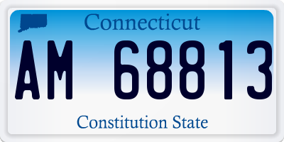 CT license plate AM68813