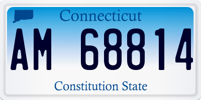 CT license plate AM68814