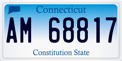 CT license plate AM68817