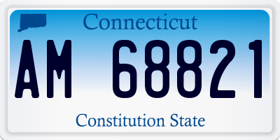 CT license plate AM68821