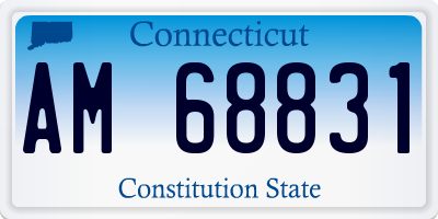 CT license plate AM68831