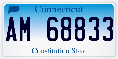 CT license plate AM68833