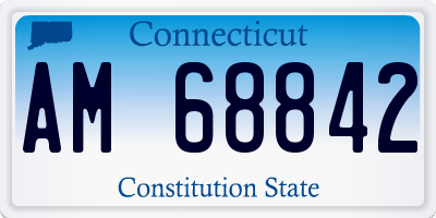 CT license plate AM68842
