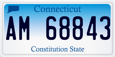 CT license plate AM68843