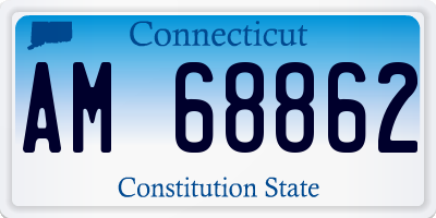 CT license plate AM68862