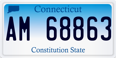 CT license plate AM68863