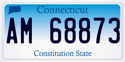CT license plate AM68873