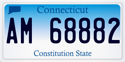 CT license plate AM68882