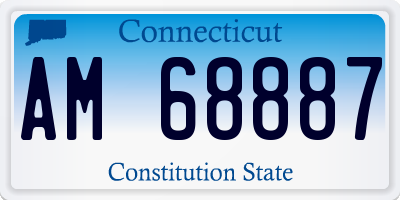 CT license plate AM68887
