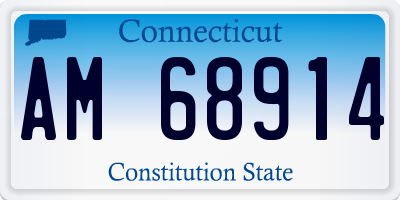 CT license plate AM68914