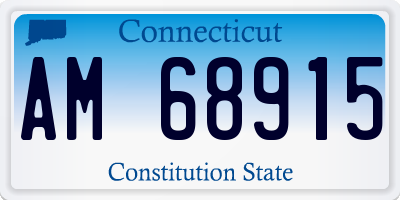 CT license plate AM68915