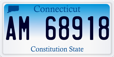 CT license plate AM68918