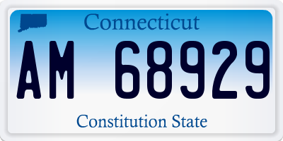 CT license plate AM68929