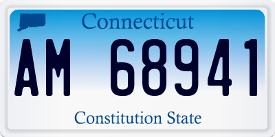 CT license plate AM68941