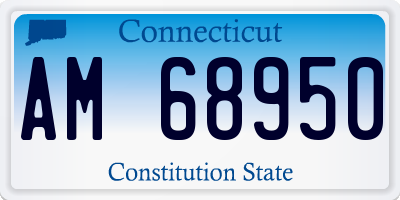 CT license plate AM68950