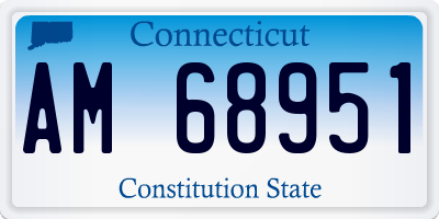 CT license plate AM68951