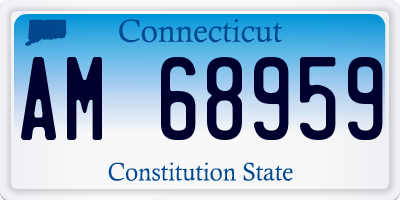 CT license plate AM68959