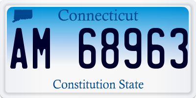 CT license plate AM68963