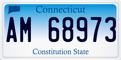 CT license plate AM68973