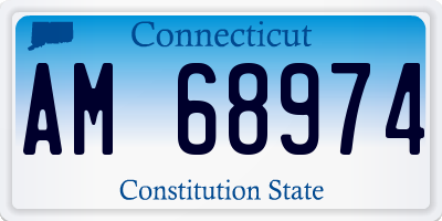 CT license plate AM68974