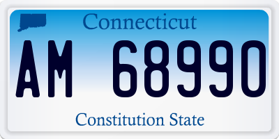 CT license plate AM68990