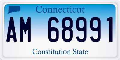 CT license plate AM68991