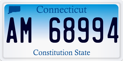 CT license plate AM68994