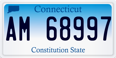 CT license plate AM68997