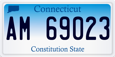 CT license plate AM69023