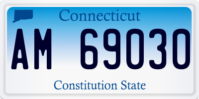 CT license plate AM69030