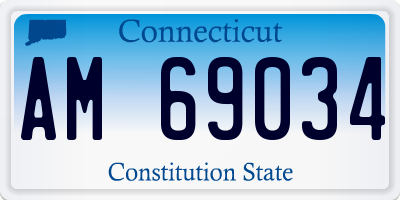 CT license plate AM69034