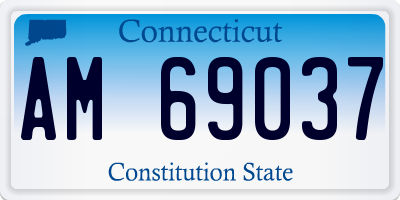 CT license plate AM69037
