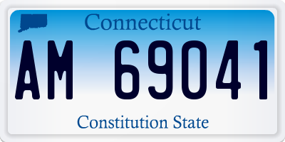 CT license plate AM69041