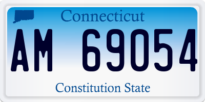 CT license plate AM69054
